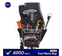 Bolsa de herramientas 9 en 1 de alta calidad, riñonera, cinturón, soporte para Kit de utilidad, kit de herramientas de tela de nailon 600D, bolsa de bolsillo para cintura para electricista
