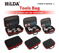 Bolsa de herramientas de gran capacidad HILDA, 3 tamaños disponibles con herramientas de bordes rojos, bolsas de herramientas impermeables, bolsa de herramientas de Hardware para electricista SET 4 01