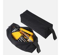 Bolsa de herramientas de mano de tela Oxford pequeña, Hardware anticaída, Mini bolsa organizadora de almacenamiento ligera multifuncional, Kit de reparación Pequeño, negro