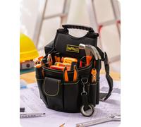 Bolsa de herramientas para electricistas con 20 compartimentos – Cinturón de trabajo profesional de lona
