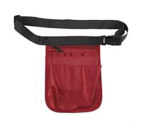 Bolsa de herramientas para la cadera con cinturón ajustable, tela Oxford, resistente al desgarro y ligera, múltiples compartimentos para lápices y herramientas, ideal para médicos y artesanos, negro