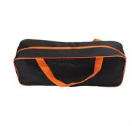 Bolsa de herramientas portátil resistente para aspiradoras, caja de almacenamiento plegable de poliéster PVC con cierre de cadena y asa, color negro mediano (grande)