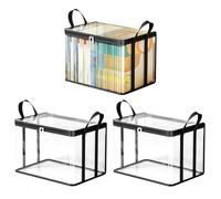 Bolsa de Mudanza Organizador Pesado de PVC | Cajas Pequeñas de Mudanza para Libros Para Estante Hogar Armario Ropa Cajas de Películas Discos de Videojuegos Medios