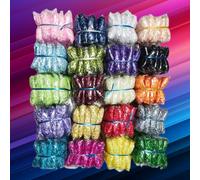 Bolsa de Organza pequeña Multicolor de lujo, bolsa de regalo con cordón, embalaje de bolsita, almacenamiento de exhibición de recuerdo de fiesta de cumpleaños y boda, 1000 Uds. VIOLETA/Violeta