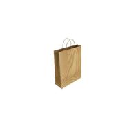 Bolsa de papel andina kraft verjurado 24x32x10 cm reciclado/natural pa