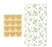 Bolsa de papel, Stand up Colorful Bags,Cookie Gift Packing Bag Birthday Party Favor Stand Bags 12pcs/lot-Green leaf,23x12x7,5cm