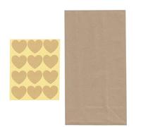Bolsa de papel, Stand up Colorful Bags,Cookie Gift Packing Bag Birthday Party Favor Stand Bags 12pcs/lot-Brown,23x12x7,5cm
