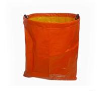 Bolsa de recogida de basura de jardín de hombro hortícola resistente para recoger hojas y basura de jardín, con correa ergonómica para un fácil transporte (naranja)