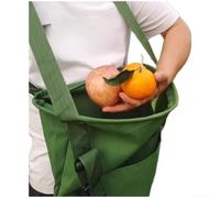 Bolsa de recolección de frutas, bolsa de cosecha de lona de gran capacidad, bolsa de recogida de adelgazamiento de frutas para trabajos agrícolas de jardinería en huertos (L verde)