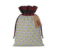 Bolsa de regalo con cordón de arpillera azul para niños con cabeza de león, una bolsa de regalo de Navidad reutilizable para todas tus necesidades de celebración
