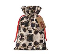 Bolsa de regalo con cordón para perro, bolsa de regalo artística de tela de Navidad, encantadora bolsa de arpillera para todas las ocasiones