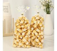 Bolsa de regalo de margaritas y flores, bolsas de celofán, bolsas de recuerdo de fiesta de dulces, bolsa de embalaje para decoración de fiesta de cumpleaños y boda, 10/20/50 50pcs