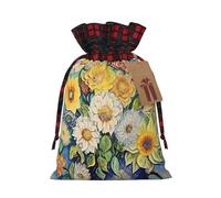 Bolsa de regalo de Navidad de aceite sobre arpillera para todos sus regalos de Navidad y equipaje de mano