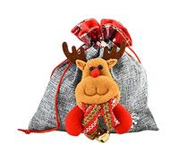 Bolsa de regalo para caramelos con cordón, muñeco de nieve, Papá Noel, reno, bolsas de regalo para el hogar, oficina, centro comercial, bolsas de regalo con cordón
