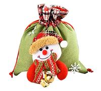 Bolsa de regalo para caramelos con cordón, muñeco de nieve, Papá Noel, reno, bolsas de regalo para el hogar, oficina, centro comercial, bolsas de regalo con cordón