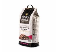 Bolsa de sarmiento de Vid 5kg Aprox. - Todobrasa. 100% Natural. Gran Poder calorifico. Gran duracion. Ideal para BBQ, Parrilla y Horno.
