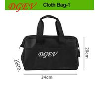 Bolsa de Tela Original DGEVPower para Almacenamiento de Herramientas, Bolsa de Herramientas Portátil, Bolsa de Accesorios, Bolsa de Cintura, Bolso de Mano de Tela Oxford para Electricista BLACK