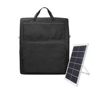 Bolsa de transporte para panel solar - Almacenamiento de panel solar de doble capa - Organizador acolchado impermeable con múltiples bolsillos y correa para el hombro para viajes, al aire libre, negro