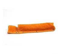 Bolsa de varilla de soldadura de piel de vaca artificial, soporte de electrodos ignífugo, con cinturón ajustable para almacenamiento, amarillo y negro, 35,5 cm (solo bolsa de almacenamiento)