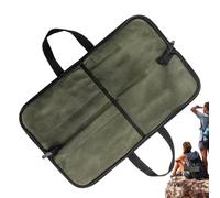 Bolsa enrollable para cuchillos, bolsa para guardar cubiertos, portátil, bolsa de almacenamiento para cuchillos de cera, herramientas de cocina, maletín de almacenamiento, Verde militar., ver
