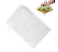 Bolsa filtrante para fines - Filtro reutilizable de 30 x 20 cm con cordón de nailon - Bolsa de filtro de nailon, para leche de avena, zumos de frutas y verduras, café, yogur y