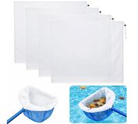 Bolsa Filtro Aspiradora Piscina, 4 Pcs Red Piscina Limpieza Malla Fina, Bolsas de Filtro para Aspiradoras de Piscina, Red para Piscina Limpiar, Recoge Hojas para Piscinas Estanque Spa Parque Acuático