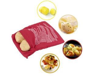 Bolsa Microondas Patatas, Ideal para Cocinar Patatas de Forma Rápida y Fácil en solo 4 Minutos, Bolsa para Cocinar en el Microondas, Ideal para Patatas, Maiz, Boniato, 23 x 20 cm