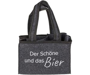 Bolsa para 6 Botellas de Cerveza Beauty and The Beer Gris, Bolsa para Botellas, Gray