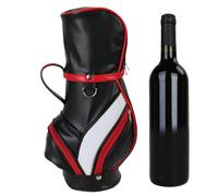Bolsa para Botella de Vino, tamaño Compacto, 33 x 12 x 12 cm, Piel sintética, construcción Duradera, Almacenamiento con múltiples Bolsillos con diseño portátil, transportador Aislado para Playa, Golf