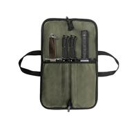 Bolsa para cuchillos, bolsa para cuchillos de chef con 4 compartimentos, bolsillo enrollable para cuchillos de chef, cierre de cremallera, rollo con asa para cuchillos y cucharas, regalos para