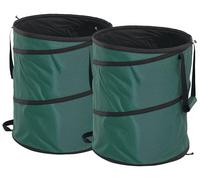 Bolsa para jardín 2x160L, impermeable, para residuos de jardín con tapa con cremallera y asas, resistente. Bolsa para hojas, autoportante. Bolsas para jardín, reutilizables, para residuos de jardín y