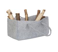 Bolsa para leña cesta de almacenamiento plegable ligero bolsa de fieltro