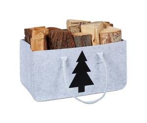 Bolsa para leña cesto de fieltro cesta decorativa plegable ligero 12 kg