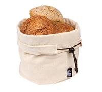 Bolsa para pan APS beige, in lmohadilla térmica con bolas de cerámica y cordón de algodón, reutilizable, también puede usarse para panecillos, huevos, etc, Ø 19,0 cm