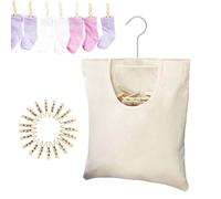 Bolsa Para Pinzas De Ropa Exterior, Saco De Pinzas De Con Gancho, Bolsa De Para Pinza s De Cuerda, Organizador De Colada Giratorio 360° Con Ancha Para Jardín Balcón Terraza Dormitorio