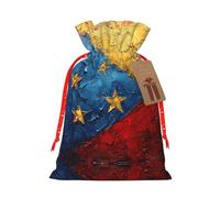 Bolsa pequeña con cordón con estampado de bandera de Venezuela para regalos, bolsa de regalo reutilizable, para regalos de vacaciones y fiestas