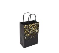 Bolsa Regalo 10/50/100pcs Hand-held Paper Bag Kraft Paper Candy Bag Wedding Party Bag Candy Shopping Bag(Black,50pcs)