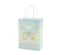 Bolsa Regalo 5/10/20/30pcs Butterfly Party Bags Hand-Held Kraft Paper Bag Wedding Mothers Day Birthday Party Supplies(Color 04,10pcs)