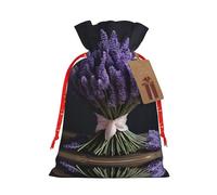 Bolsa resistente con cordón de lavanda de 8.3 x 11.8 pulgadas, bolsa de regalo moderna y práctica para necesidades diarias, 1 unidad