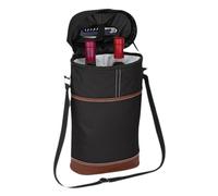 Bolsa térmica para botella de vino a prueba de fugas, Black, Consulta la | Bolsa portátil para vino para fiestas, playa, viajes, trabajo, almuerzos, viajes, senderismo, camping, picnic