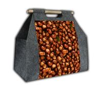 Bolsa universal para leña Strong con asas 50x30x45 cm Castaño NS09