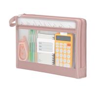 Bolsas con cremallera de red, A4 transparente de doble capa de gran capacidad - portadocumentos con cremallera para papelería, documentos, tareas, exámenes, cuadernos, juegos de mesa escolar