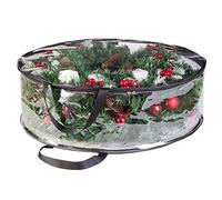 Bolsas de almacenamiento artificiales transparentes para Navidad, para limpieza y organización (A, talla única)