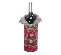 Bolsas de botellas de vino de Navidad,Cubierta De Punto Decorativo | Fundas de Botella de Vino Reforzadas - Para Vacaciones Sala Cocina Home Bar Idea Regalo, Rojo 2, verwijzen naar de beschrijving