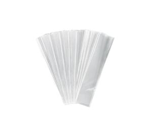 Bolsas de Celofán Transparente 200 Piezas, 7,5x28 cm, Bolsas para Chuches, Bolsitas Plastico Pequeñas, con 100 cinta alambre dorada, Bolsas Celofán, Regalo para Envolver Caramelos Galletas Dulces