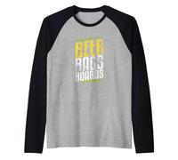 Bolsas de Cerveza Tableros Divertidos Cornhole Vintage Beber Juegos Camiseta Manga Raglan