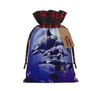 Bolsas de cordón de celosía, bolsas de regalo de Navidad, bolsas de regalo de Navidad, bolsa de recuerdo de fiesta de Navidad, ballena asesina