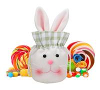 Bolsas de dulces de Pascua - Cordón de felpa de conejito | grande y para golosinas, decoración navideña de primavera para niños, niñas, golosinas de chocolate, recuerdos de fiesta, envolt