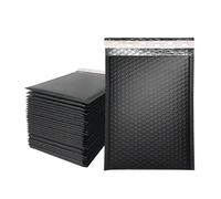Bolsas de envío suministros for pequeñas empresas, 100 Uds., bolsas for embalaje, sobres mensajería con burbujas, paquete entrega, envoltura correo para Cosméticos(Black,11 * 15cm)
