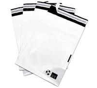 Bolsas de Envíos, Sobres de Plástico para Enviar Ropa, Calzado, Accesorios, etc. Bolsa de Plástico Color Blanco Resistente y Segura, Bolsas de Embalaje para Envíos - Ofituria (200 unds, 400x500+40mm)